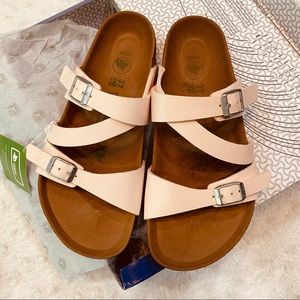 Birkenstocks NWT Vegan Leather Sandals Light Pink Ladies 37